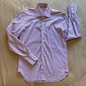 Hadleigh's Custom Handmade Spread Collar Men's Button-down Shirt. Made in Italy.